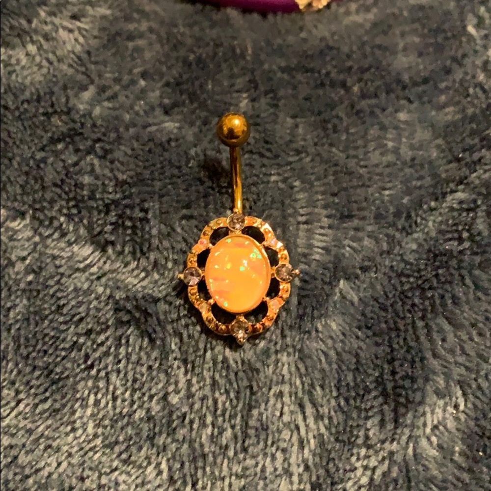 Gold bellybutton ring